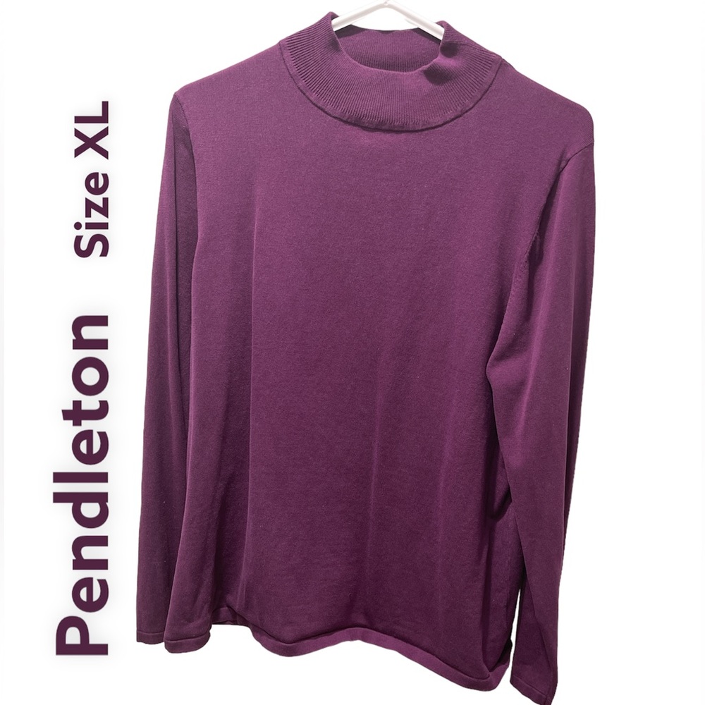 Pendleton Women’s mock neck Pullover  Sweater  Size XL